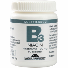 NATUR DROGERIET - B3 Niacin (nikotinamid) 30 mg.